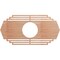 Ekena Millwork Chrysler Wood Fretwork Pierced Ceiling Medallion, Cherry, 22"W x 11"H x 5 3/4"ID x 3/8"T CMWP22X11X0375CSCH - alternate 1